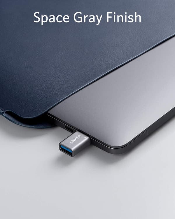 Anker USB C-adapter (2-pak), USB C til USB-adapter Højhastighedsdataoverførsel til MacBook Pro 2020, iPad Pro 2020, Samsung Notebook 9, Dell XPS
