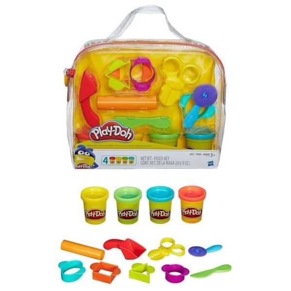 Play-Doh My First Kit, jossa 4 kattilaa - Muovailutaikinasarja - Yli 3-vuotiaille lapsille Flerfärgad