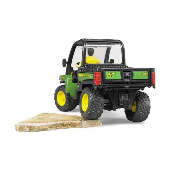 John Deere Gator XUV855D terrängfordon med statyett - BRUDER Grön