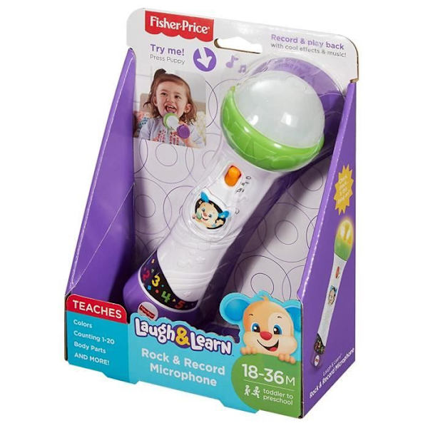 Musiklegetøj - Mattel - FISHER MICROFONO BABY ROCK - Legetøjsmikrofon - Flerfarvet - Batteri Flerfärgad