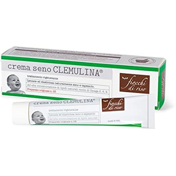 Fiocchi di Riso - CLEMULINA brystcreme - 15 ml - SKÆRM - Løfter og elasticitet i brysterne og terrailen, forhindrer irritation og