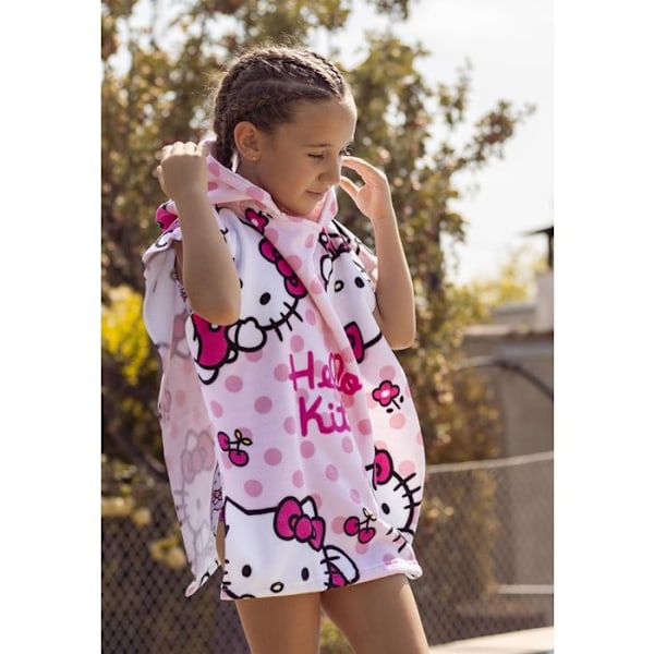 Poncho - Hello Kitty - Rose - 100% Polyester - Barn - Efterår/Vinter Rosa Unik storlek