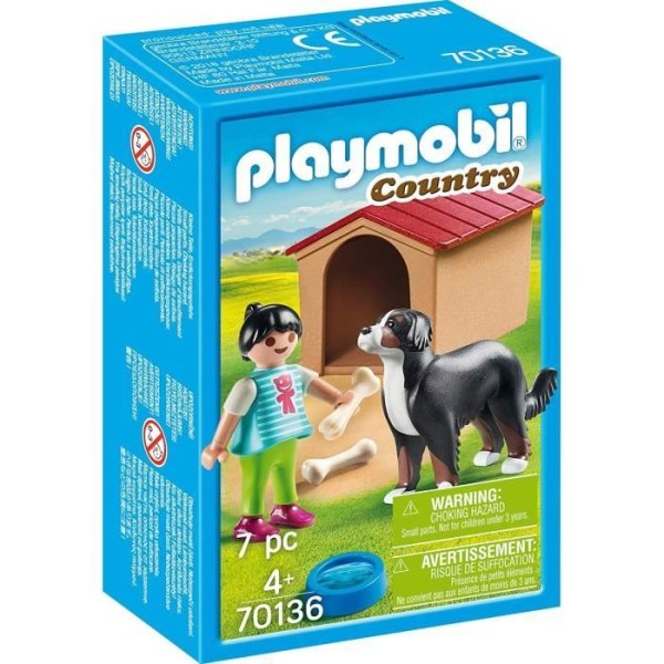 PLAYMOBIL - 70136 - Country La Ferme - Barn med hund - Flerfärgad - 7 stycken