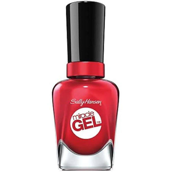 Kynsilakka - SALLY HANSEN - Miracle Gel nro 444 - Punainen - 14,7 ml - Pitkäkestoinen kiilto Av Med Hennes Röda