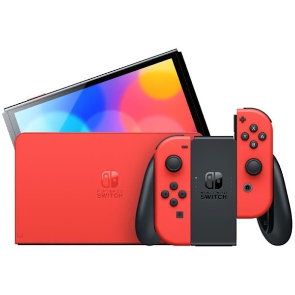 Nintendo Switch-konsol - OLED-modell • Mario Limited Edition (röd)