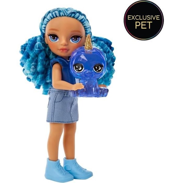Rainbow High Littles - 15cm dukke + kæledyr - Blå - Fra 4 år Blå