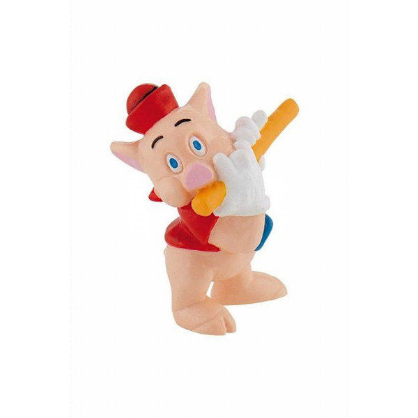 Three Little Flutte Pigs figurer - BULLYLAND - Størrelse 6 cm - Håndmalet Beige