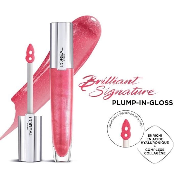 L'OREAL PARIS Brilliant Signature Gloss Lip Ink Volume Effect – 400 I Maximize Nøgen