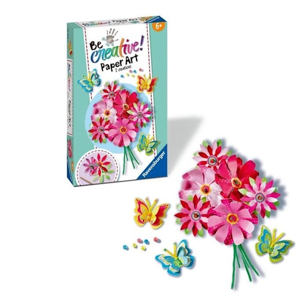 Ravensburgerin kukka- ja perhosaskartelupakkaus - 6-vuotiaille ja sitä vanhemmille lapsille - Monivärinen Flerfärgad