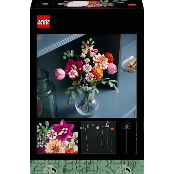 LEGO Botany 10342 Den vackra buketten med rosa blommor - Byggset för vuxna Flerfärgad