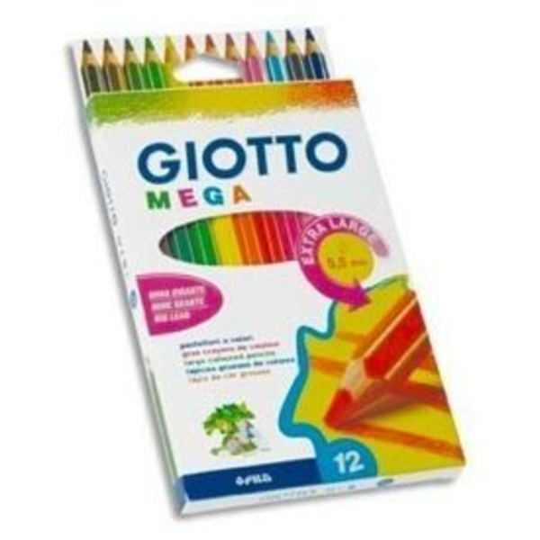 Pakkauksessa 12 Mega Giotto kynää Blandad