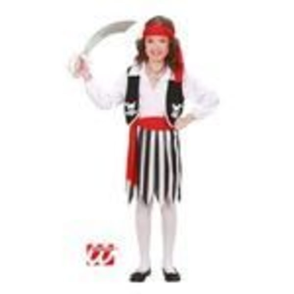 Sød piratkostume 5/7 år Rød og hvid