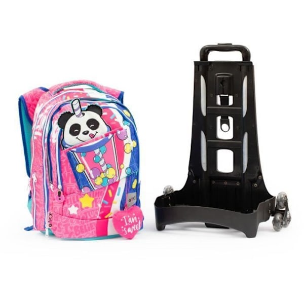 Skolesæk 2i1 - GIOCHI PREZIOSI - Bubble Star - Aftagelig trolley - Ergonomisk - Udvidelig kapacitet