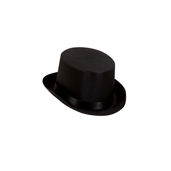Sort satin tophat - WIDMANN - Kostumetilbehør - Voksen Svart