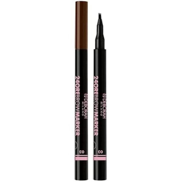 Ögonbrynspenna - DEBORAH - 24h Brow Marker - 03 Mörkbrun - Naturligt resultat - Enkel applicering Bianco