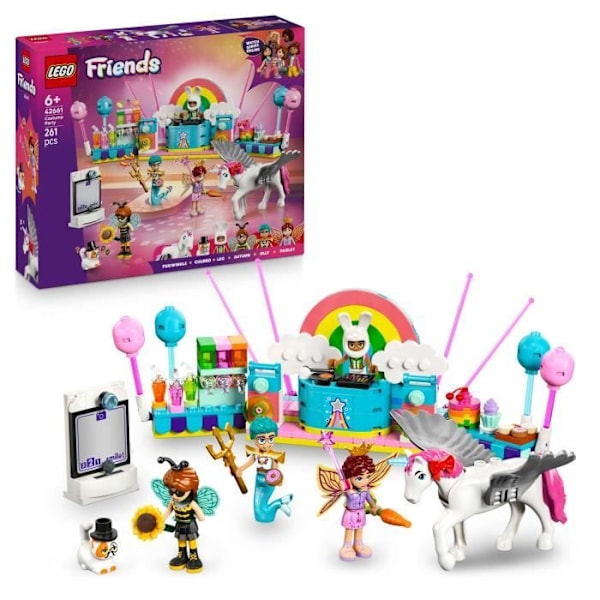 LEGO Friends 42661 Udklædningsfest med enEnhjørning og en Fe - Spil til Piger fra 6 År Flerfärgad
