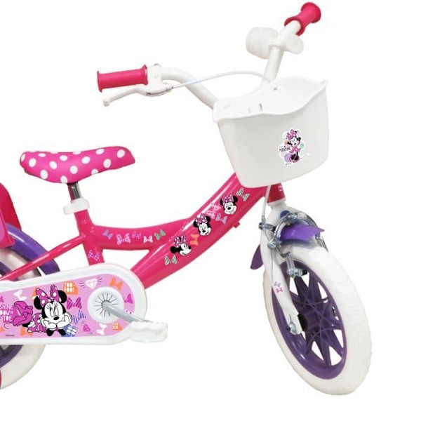 Barncykel 12" MINNIE MUS - 3 till 5 år - Rosa