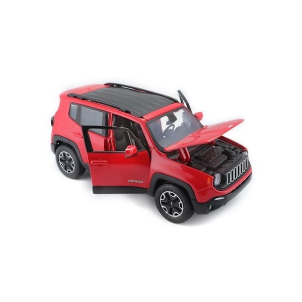 Punainen Jeep Renegade metalliajoneuvo 1/24 asteikolla MAISTO-merkiltä 3-vuotiaille ja sitä vanhemmille lapsille Röd