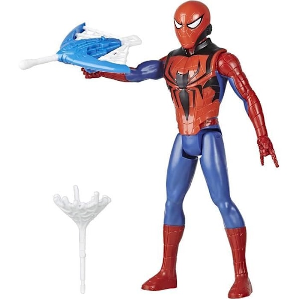 Figuriini Spider-Man Titan Hero Series Blast Gear 30 cm:n heittimellä ja ammuksella Monivärinen