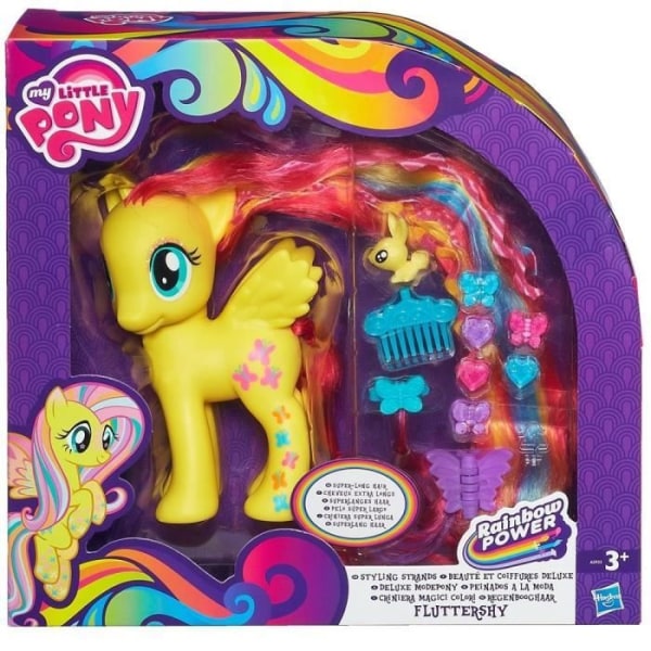 My Little Pony Toy - HASBRO - Deluxe skönhet och frisyrer - Fluttershy - Tillbehör ingår