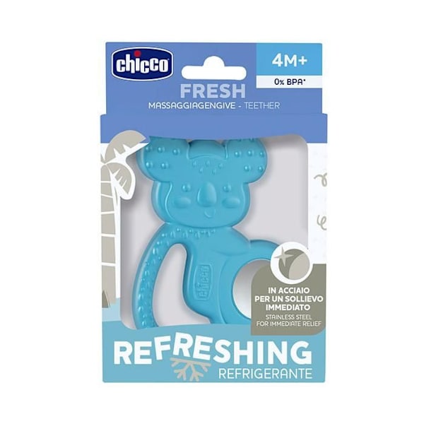 CHICCO - FORFRISKENDE TANDRING, 4 MÅNEDER +, BLÅ