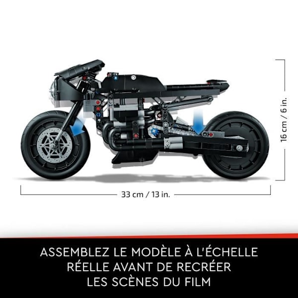 LEGO® Technic 42155 Batman's Batcycle Model Building Motorcykelleksak Samlarobjekt Vit