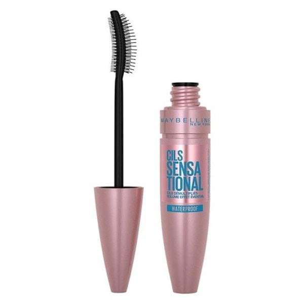 Ripsiväri - GEMEY MAYBELLINE - Lash Sensational Vedenpitävä - Pidennetyt ja volyymiripset - Herkät silmät Meget sort vandtæt