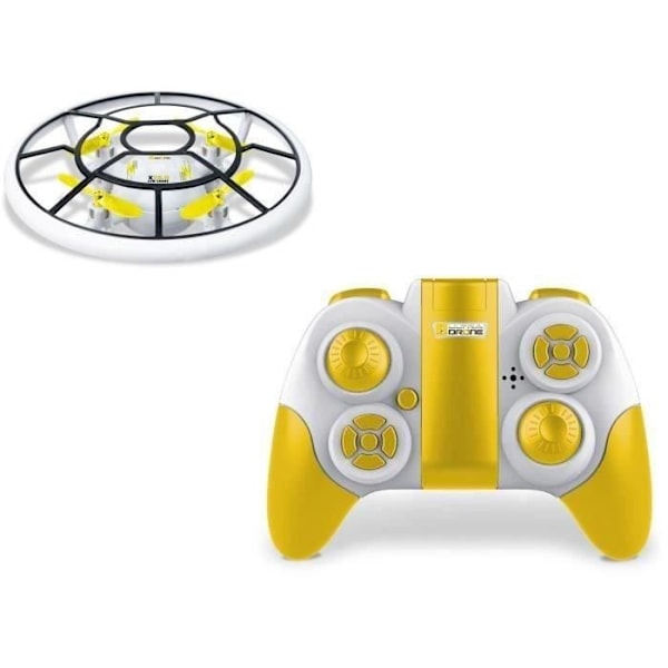 MONDO MOTORS - Radio-ohjattu drone - Valoefektit - Ultradrone X13 LED -valo - Halkaisija 13cm Hvid/sort/gul