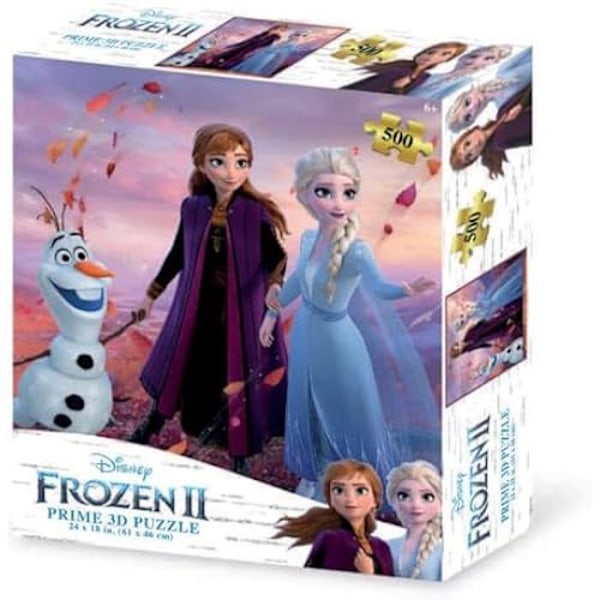 Jäädytetty linssimainen palapeli - GRANDI GIOCHI - Elsa, Anna ja Olaf - 500 kpl - Sarjakuvia ja sarjakuvia