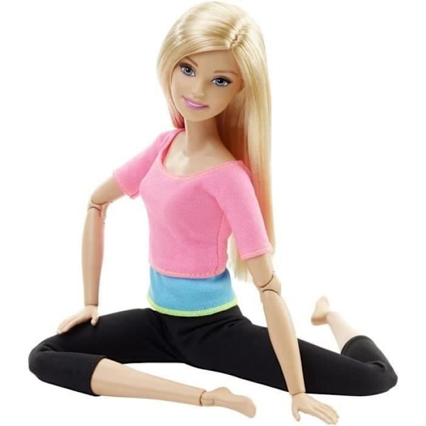 Barbie Fitness Doll Pink Top - BARBIE varumärke - Mjuka leder - För barn från 3 år och uppåt Rosa och svart