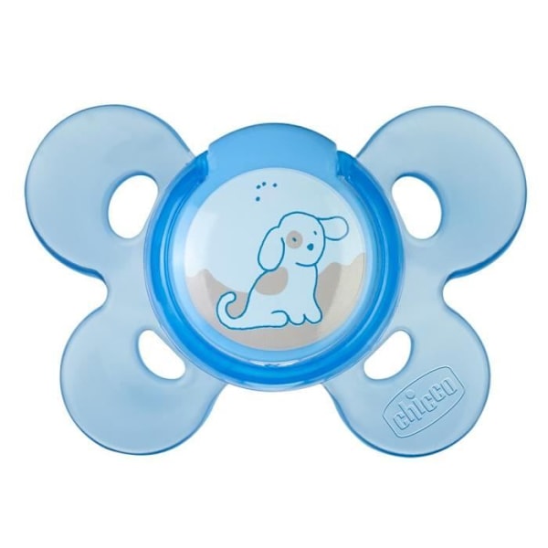CHICCO Physio Comfort silikonitutti - Steriloitava laatikko - Sininen - 0-6m