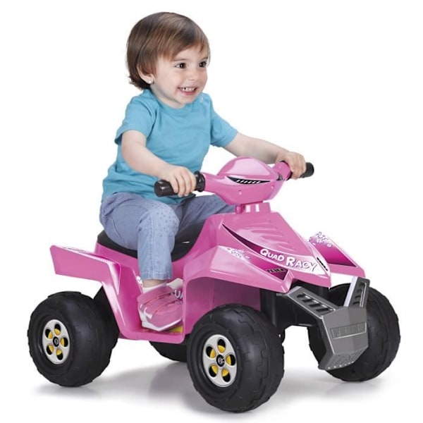 Racy 6V elektrisk fyrhjuling - rosa - FEBER Racy Pink