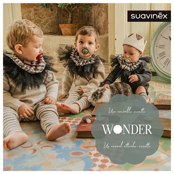 -Suavinex Attache Sucette Silicone Wonder (Malli: Vaaleanpunainen)