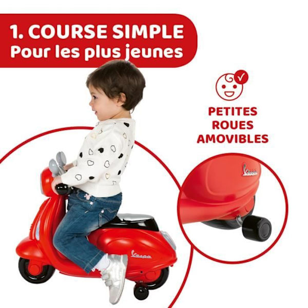 Vespa Primavera Scooter Carrier - Punainen - Äänet ja valot - CHICCO Röd
