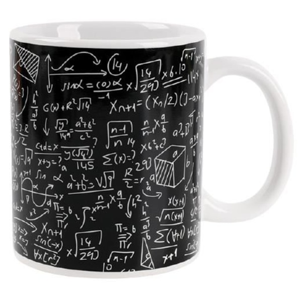 I-Total Matematic muki 300 ml 12 x 10 cm keraaminen musta/valkoinen