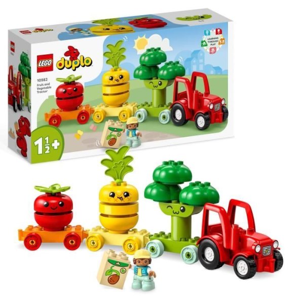 LEGO® DUPLO Min första 10982 frukt- och grönsakstraktor, staplings- och sorteringsleksak