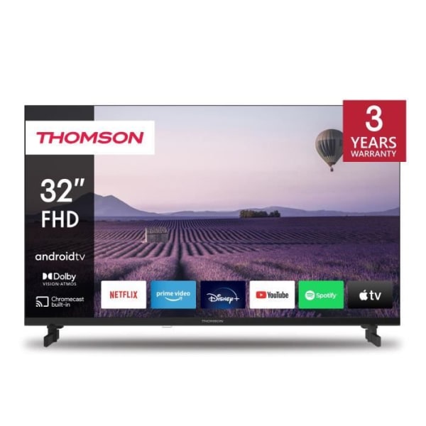 THOMSON 32" (81 cm) LED Smart FHD TV - Android TV - (DVB-C/S2/T2, Netflix, Prime Video, Disney+) - 32FA2S13 - 2023
