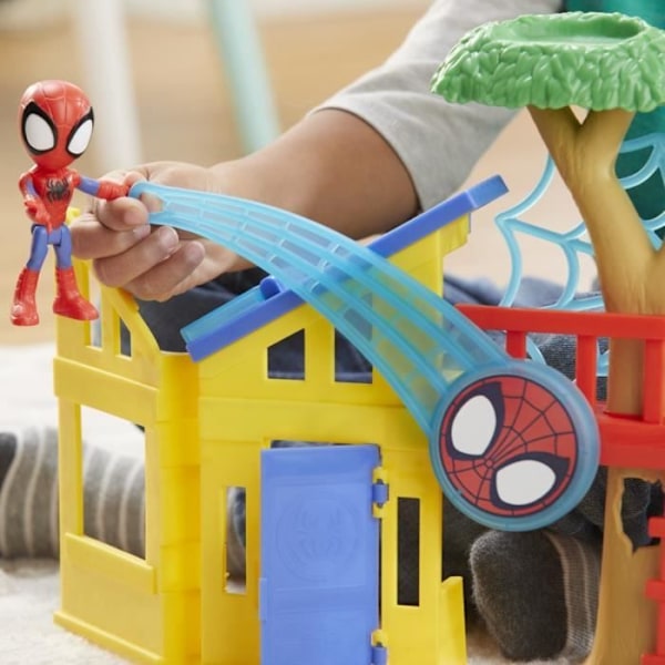 Spidey Spidey lekplats box set, med 10 cm Spidey statyett, från 3 år, Marvel Spidey och hans extraordinära vänner Flerfärgad
