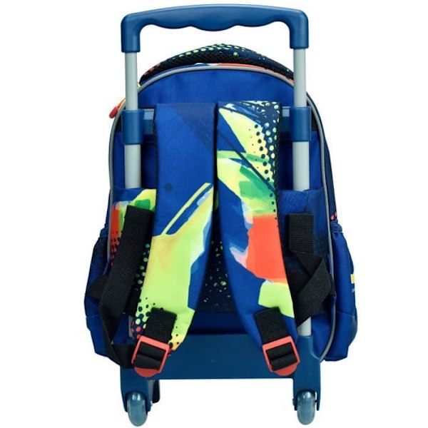 Ryggsäck med hjul - SPIDERMAN - Blå modell - 30 CM - 2 fack - Dagis Blå