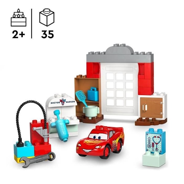 LEGO DUPLO Disney och Pixar Bilar 10456 Mcqueens besök i Docs garage - Spel 2 år Flerfärgad