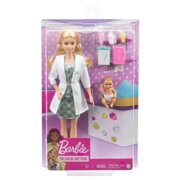 Barbie - Barbie Lääkäri ja Tarvikkeet - Muotinoidheen - Alkaen 3-vuotiaista Flerfärgad