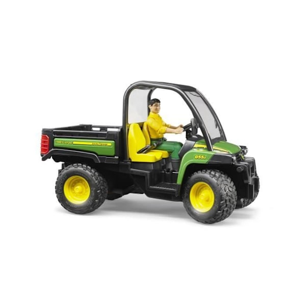 John Deere Gator XUV855D terrängfordon med statyett - BRUDER Grön