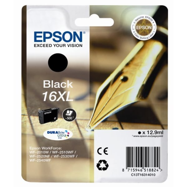 Epson T1631 Fountain Pen XL Bläckpatron Svart