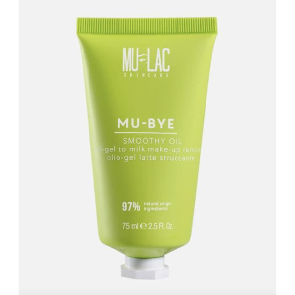 Mulac Cosmetics MU-BYE SMOOTHY OIL Vegan Makeup Remover Milk Gel Oil 75ml