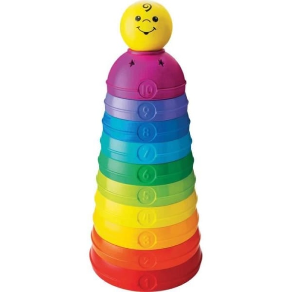 Pinottava ja rullaava lelu - FISHER PRICE - Roul'empilo kupit - 10 numeroitua ja värillistä kuppia - Seka Flerfärgad