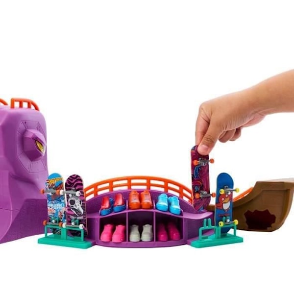 Hot Wheels Skate-Skatepark Octopus-Box med exklusiv greppbräda HMK01 Flerfärgad