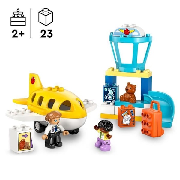 LEGO DUPLO Min Stad 10443 Första Gången På Flygplatsen - Byggleksak Från 2 År Flerfärgad