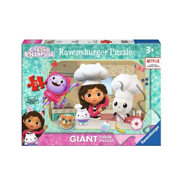 Palapeli - RAVENSBURGER - Gabbyn nukkekoti - Keittiö - 24 kpl - Lapsi