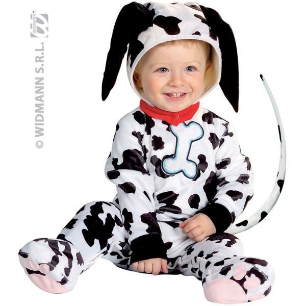 Dalmatisk kostume til babyer i alderen 1 til 2 år - Mærke XYZ - Model ABC - Alder 12 måneder - Offentlig type Baby Vit och svart
