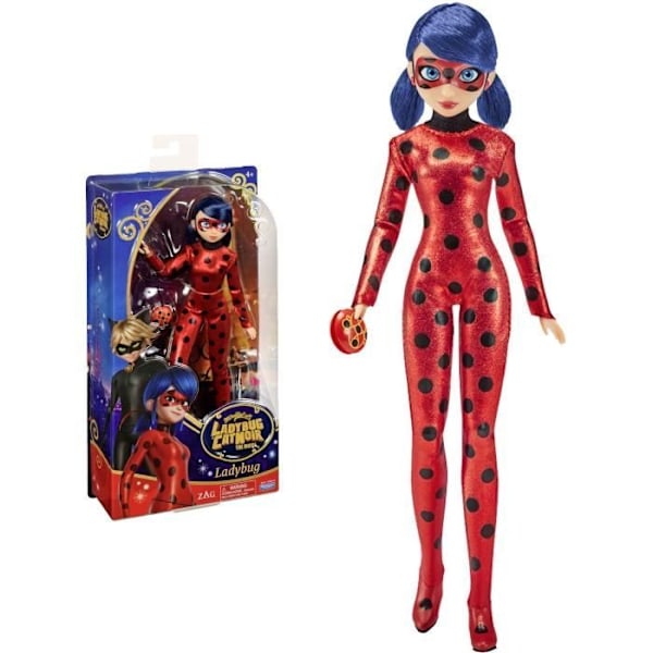 Bandai - Miraculous Ladybug and Cat Noir - Docka - Ladybug - Marinette - 26 cm ledad modedocka - P50014 Flerfärgad